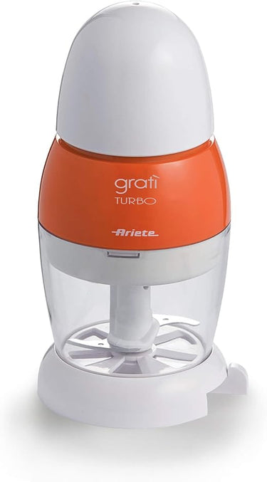 DeLonghi 439 Grati Turbo Rallador de queso eléctrico, 200 W, color blanco y naranja